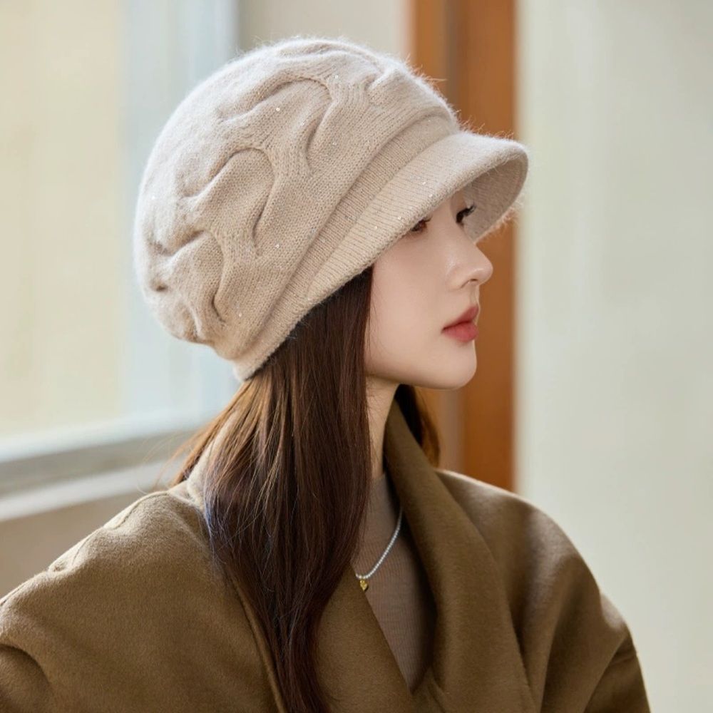 Women's Thick Warm Solid Color Versatile Knit Hat - image 3